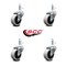 Service Caster 2 Inch Thermoplastic Rubber Wheel 12mm Threaded Stem Caster SCC, 4PK SCC-TS05S210-TPRS-M1215-4 - alternate 1